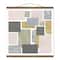 Muted Abstract Squares 20" x 20" Teak Hanging Canvas